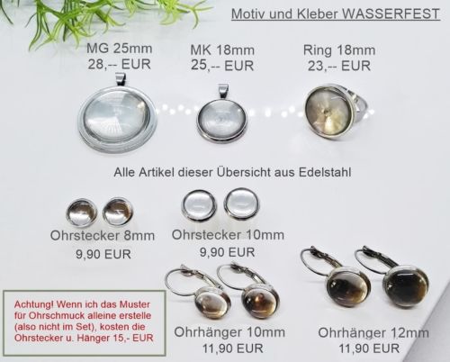 Übersicht personalisierter Schmuck
